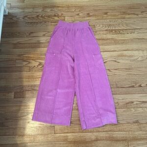 Urban Outfitters Magenta Wide Leg Corduroys